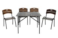 Набор мебели Бистро  арт.3721 коричневый,  квадратный.стол  (4 кресла)