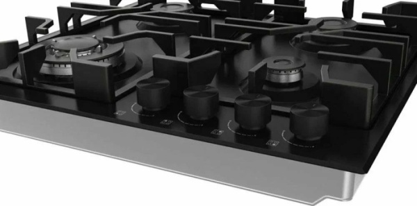 4. Газовая панель NORDEN AZTECH 6L3GT MBL FFD матовый чёрный