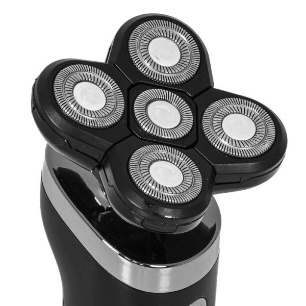 3. Бритва Centek CT-2151 (черн) ротор 4D, ВЛАЖНОЕ БРИТЬЁ, 5 плав.голов, USB, зарядка 1 час, LiIon800мAч