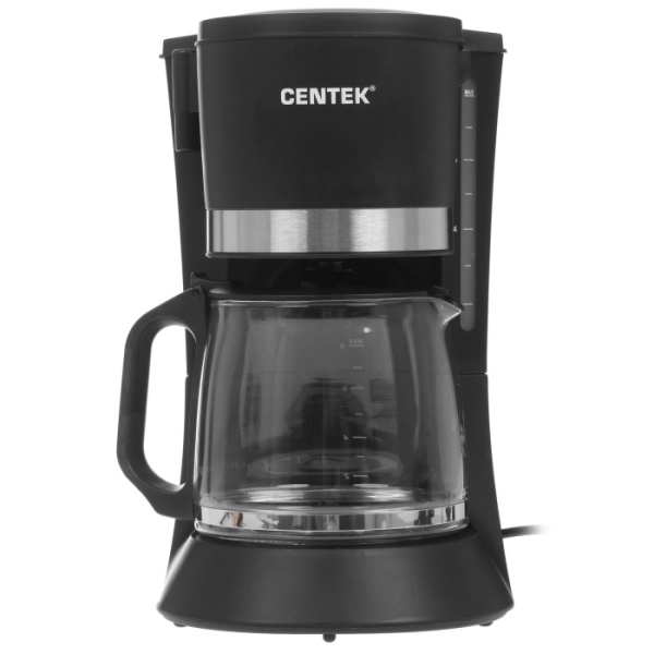 1. Кофеварка Centek CT-1141 Black капельная 800Вт, 1200мл, противокапельная система,многоразовый фильтр