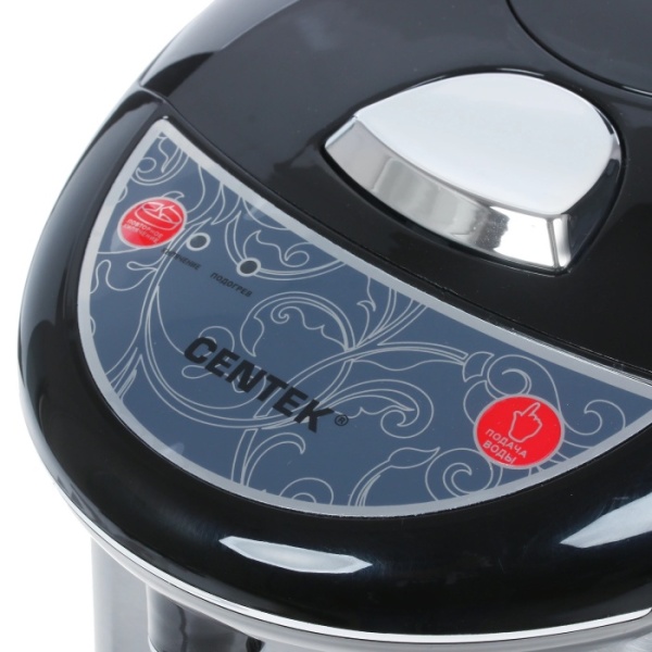 3. Термопот Centek CT-1083 (сталь) 5.0л, 800Вт, 3 способа подачи воды, двойная защита от перегрева