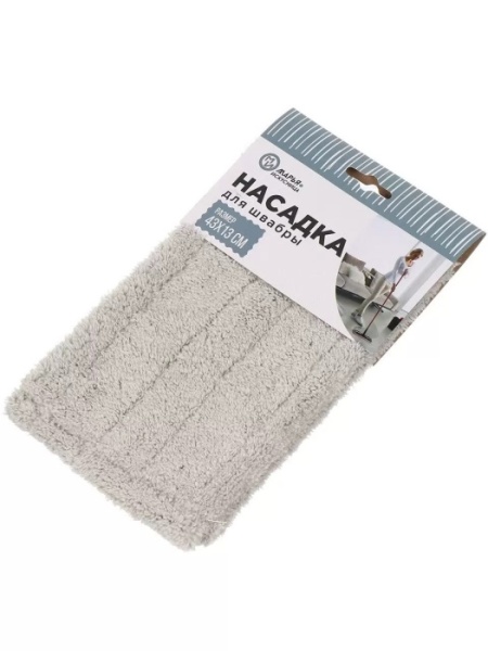 1. Сменный блок для швабры микрофибра, 43х13 см, вермишель, кобальт, Марья Искусница, HD1009 A-chen-17-