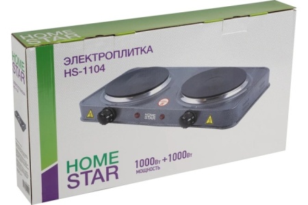3. Эл.плитка HOMESTAR HS-1104, 2конф, чугун