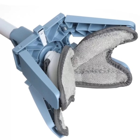 2. Набор для уборки Bossclean SR-T7 (ведро с отжимом, швабра), серо-голубая